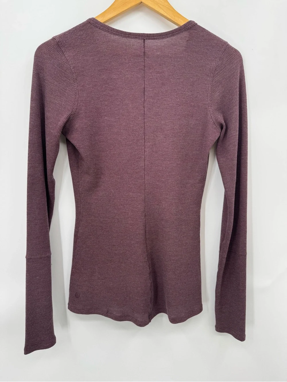 Lululemon Women’s Close Call Henley Long Sleeve Heathered Artic Plum
